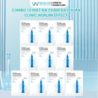  Combo 10 Mặt Nạ Truyền HA Cấp Ẩm Chuyên Sâu WonJin Effect Hydro Rise Hyaluronic Mask 30gx10