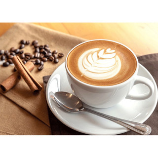 Bộ cốc sứ Capuchino cafe Latte hàng Bát Tràng 280ml kèm đĩa kê (1 cốc+1 đĩa)sứ trắng trơn Ohio