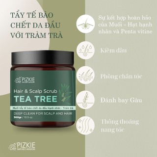  Muối Tẩy Tế Bào Chết Da Đầu Pizkie 300 gr – Giảm Gàu Giảm Rụng Kiềm Dầu 