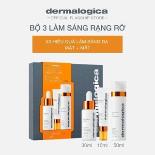 Bộ 3 sản phẩm Dermalogica làm sáng rạng rỡ x3 hiệu quả làm sáng da mặt + mắt