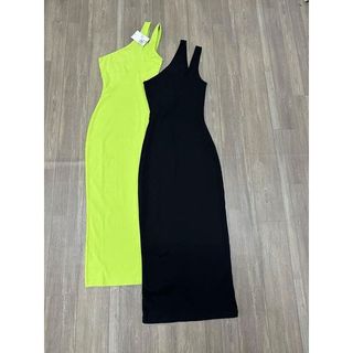 D142 đầm body lệch vai f21
