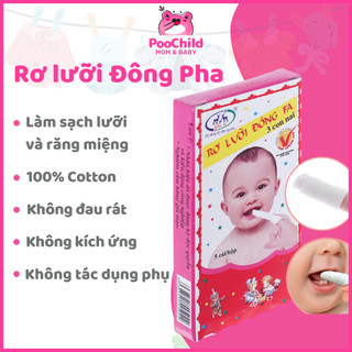 Rơ lưỡi Đông Pha hiệu 3 con nai cho bé sơ sinh gạc rơ lưỡi vệ sinh an toàn không mùi hộp 5 cái