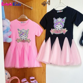 B47- Váy Kuromi cho bé gái, EMMIKIDS đầm trẻ em chất thun Cá Sấu mềm (10-39kg) Noel