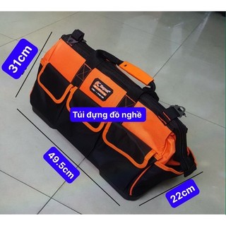 Túi đựng đồ nghề kapusi 15-17-20 inch đế nhựa thân vải cao cấp