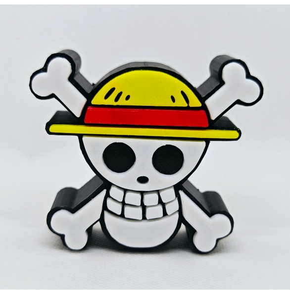 Mô hình cờ One Piece cao 7cm, logo Luffy, decor mini, để bàn làm việc
