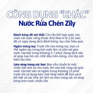 Nước Rửa Chén Zily Chai 4.7Kg