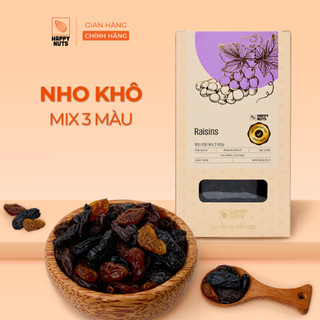 Nho khô 3 màu chile happy nuts - sấy, không đường 250gr