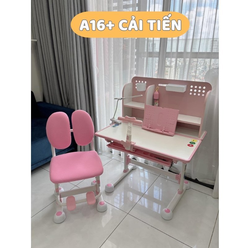 [Bản Cải Tiến] Bộ bàn ghế học sinh chống gù Sakawin A16 Plus - Bàn học cho bé, Nâng hạ tay quay | BigBuy360 - bigbuy360.vn