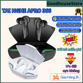 Tai Nghe Bluetooth chống nước Gaming Apro 366, Tai Nghe Gaming Không Dây Bluetooth 5.0 - Có mic, Bảo hành 12 tháng