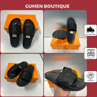 Dép Nam Quai Ngang LV Dập Nổi Size 38-43 - Dép Nam LV Đế Cao Su Non Êm Ái Mẫu Hot Trend