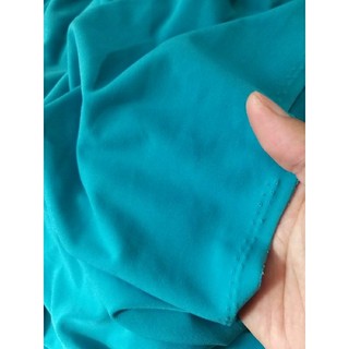 Vải thun lạnh giãn 4 chiều dày màu xanh ngọc Khổ 1m6 - giá bán theo mét