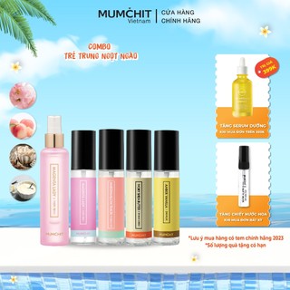 Combo Xịt Thơm Vải Và Body Mist MUMCHIT Trẻ Trung Ngọt Ngào 70ml và 105ml