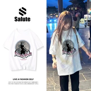 Salute áo phông nữ xám ghi cổ tròn local brand áo thun mùa hè bigsize hàn quốc girl phố 100% cotton Y1194