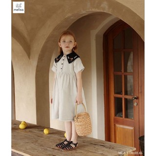 (BomoHouse - Melisa) Đầm linen bé gái (12-40 kg)