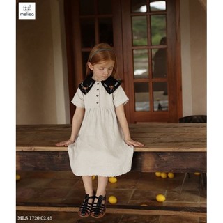(BomoHouse - Melisa) Đầm linen bé gái (12-40 kg)