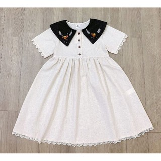 (BomoHouse - Melisa) Đầm linen bé gái (12-40 kg)
