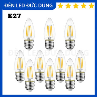 COMBO 10 BÓNG LED EDISON C35 4W ĐUI E14-E27 (BẢO HÀNH 1 NĂM)