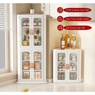 Tủ góc nhựa gập gọn để đựng đồ , Tủ đồ đa năng có bánh xe 360 độ có khóa bánh