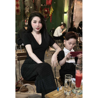 ÁO THUN CỔ TIM (KÈM VIDEO HÌNH THẬT)
