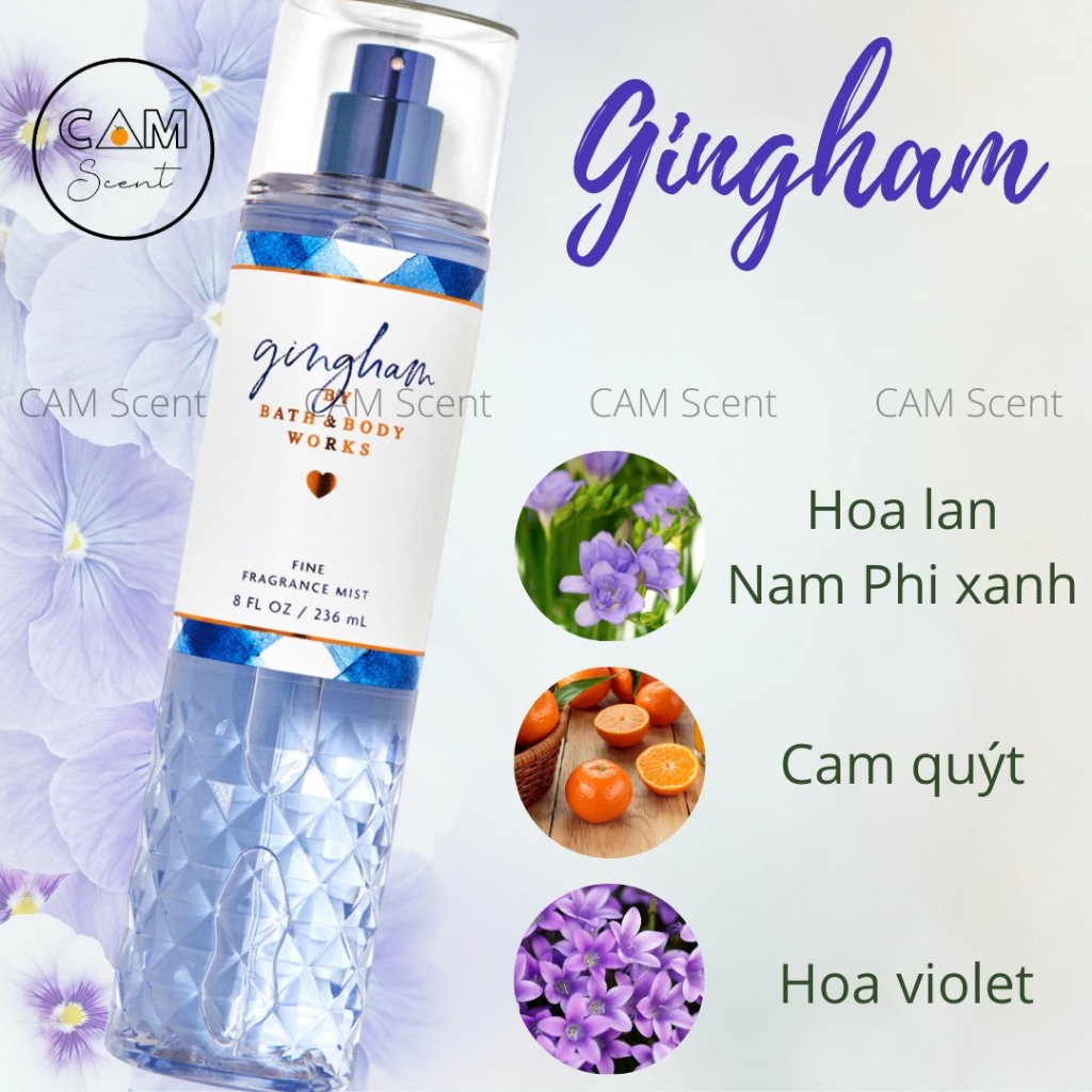 [Bill Mỹ] Xịt Thơm BodyMist Bath and Body Works - Gingham