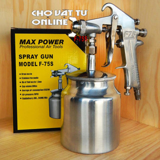 Súng phun sơn chính hãng F75 Maxpower loại bình dưới 750ml đầu phun 1.5mm