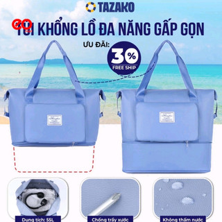 Túi du lịch đa năng túi xách nữ cỡ lớn 2 tầng chống thấm đựng hành lý cao cấp