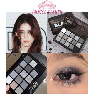 Bảng Phấn Mắt 15 Màu K'APENER Trang Điểm Tone Màu Khói Lạnh Đen Xám Phong Cách Âu Mỹ Quyến Rũ