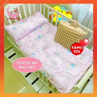 Túi nệm cho bé đi học tencel 60s mát mịn xịn sò, nhiều kích thước phù hợp mầm non, tiểu học