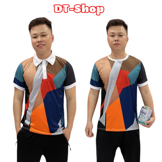 Áo Thun Nam Nữ Mẫu Mới, Họa Tiết Phối Màu Chất Thun Lạnh Mát Mịn Đủ Size Nam Nữ Cổ Tròn Và PoLo - DTS TTMT