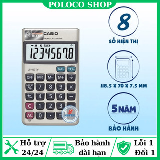 Máy tính Casio LC 403TV chính hãng bảo hành 1 năm, Máy tính học sinh bỏ túi