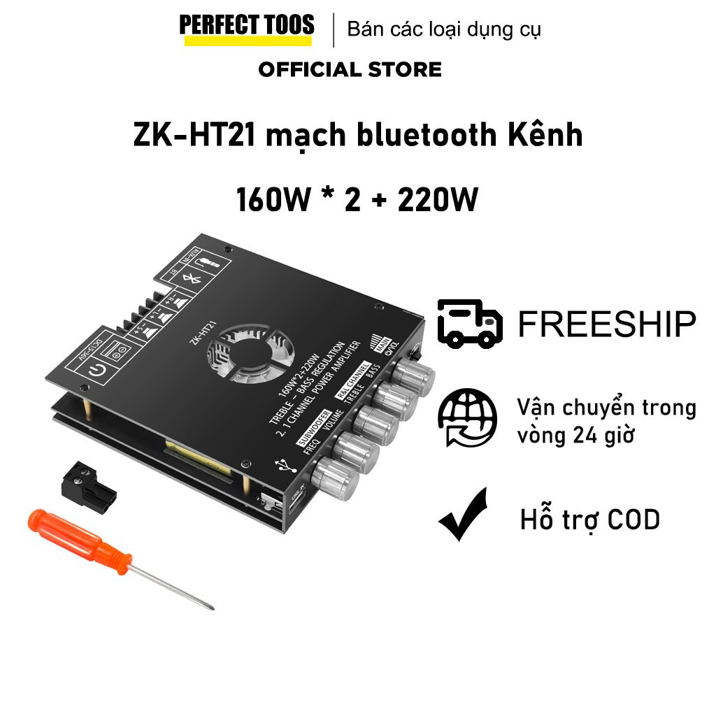 【Hà Nội】Mô Đun Khuếch Đại Âm Thanh ZK-HT21 mạch bluetooth Kênh 2.1 TDA7498E 160W * 2 + 220W