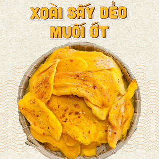 Xoài sấy dẻo muối ớt, xoài sấy muối ớt chua cay ăn vặt siêu ngon-XMO