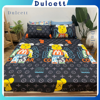 Bộ Ga Gối 3 món gồm (1 Ga + 2 Vỏ gối Đầu ) Thương Hiệu Dulcett ( bo chun đủ size 1m6 1m8 2m2 dành cho đệm dưới 10cm.