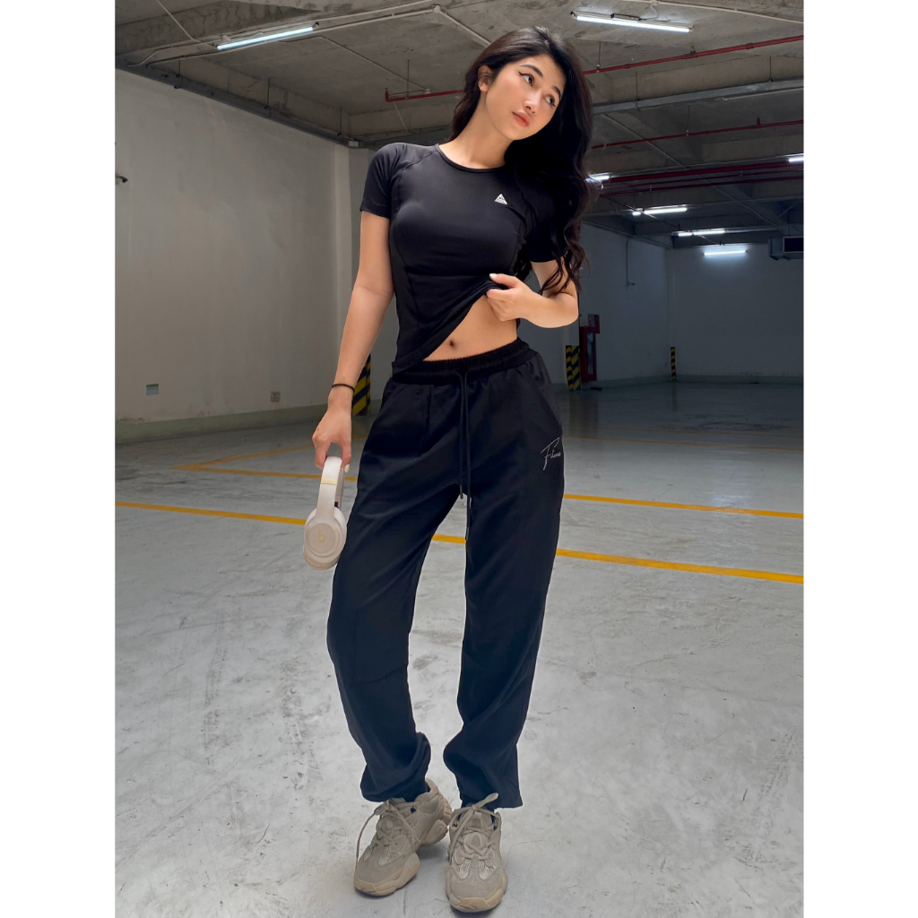 Quần jogger thể thao nữ Fitme ống rộng hỗ trợ tập gym yoga chạy bộ cao cấp