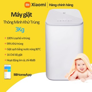 Máy giặt thông minh khử trùng Xiaomi mijia pro,3kg,6 chế độ,loại bỏ 100% mạt &amp; 99,99% vi trùng