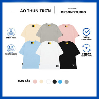 Áo thun Local Brand Orson Studio - Thun TRƠN Unisex Áo Form Rộng Tay Lỡ Nam Nữ Top Cotton Cổ Tròn