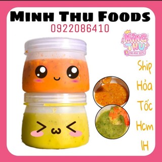 Hủ 500ml sốt chấm muối ớt xanh - muối ớt đỏ siêu ngon, chấm hải sản - ốc - đồ nướng muối ớt chanh
