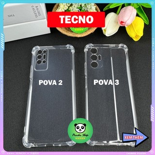 Ốp TECNO POVA 2/ 3 Bảo Vệ Cam, Chống Sốc, Trong Suốt, Silicon