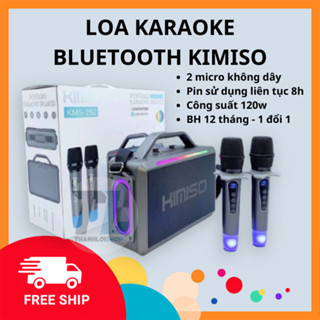 Loa Bluetooth Karaoke Kimiso 2 Micro Không Dây Cao Cấp, Đèn Led Theo Nhạc, Bắt Giọng, Lọc Âm, BH 12T