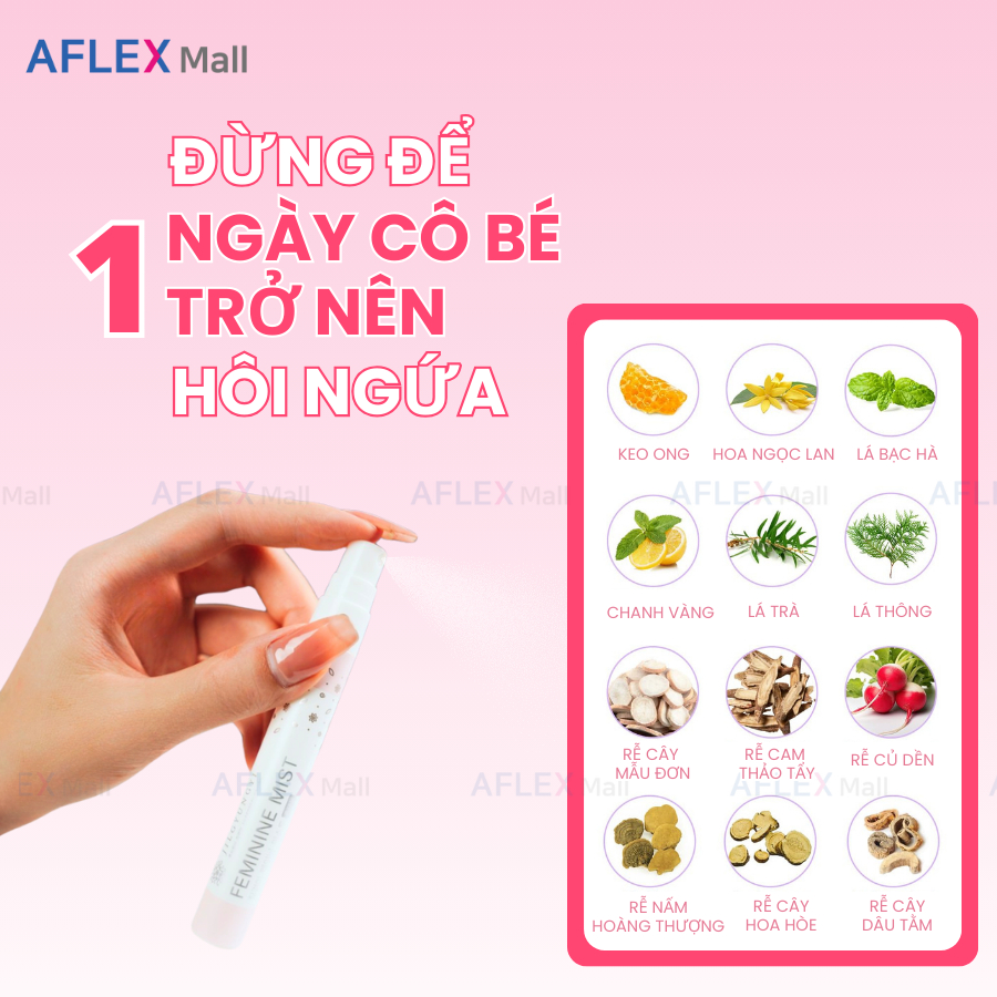 Xịt phụ khoa thơm vùng kín Jilgyungyi Feminine Mist khử mùi hiệu quả 9ml
