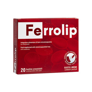 Ferrolip gói - Sắt Bột Buccal Tan Ngay Trong Miệng Ferrolip Hộp 20 gói