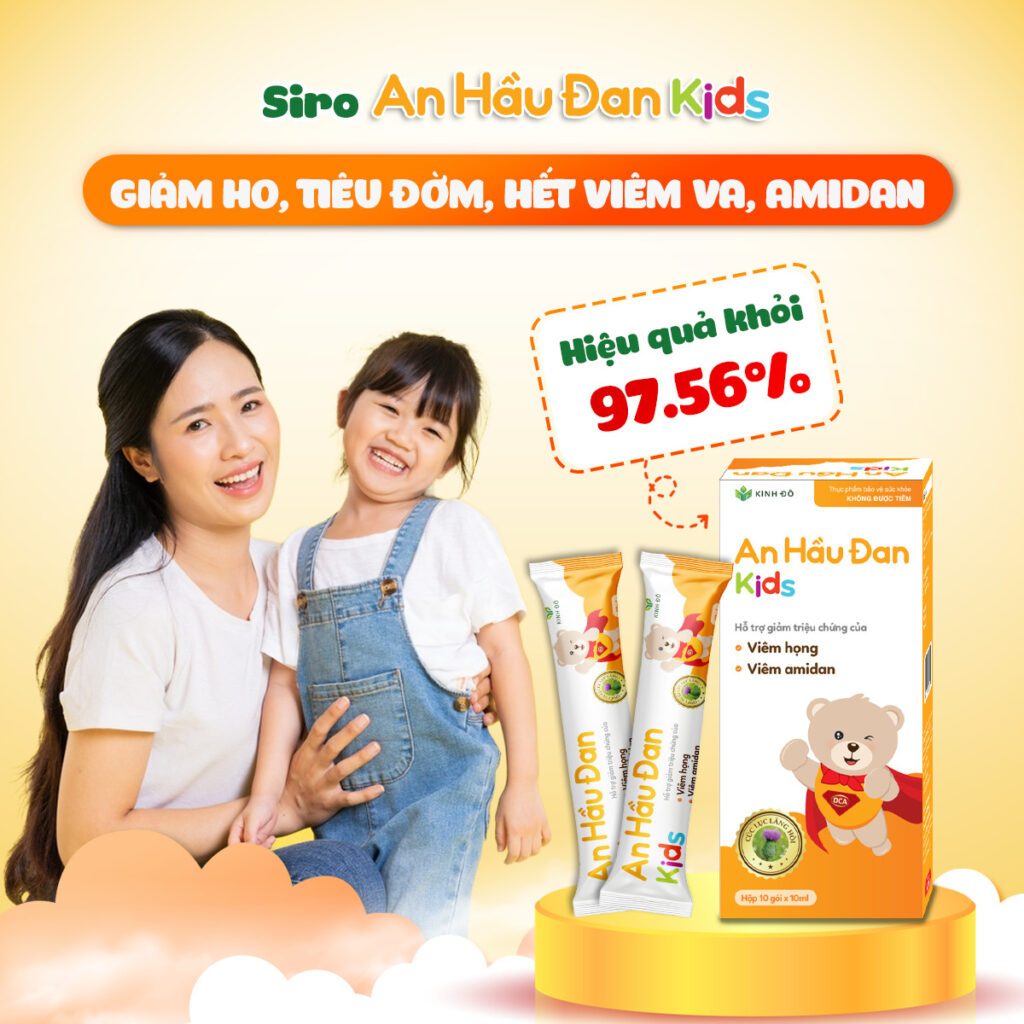 AHDK-Siro Uống An Hầu Đan Kids Cho Trẻ Viêm Họng, Viêm Amidan, Bổ Phế, Giảm Ho Long Đờm, Viêm đường 