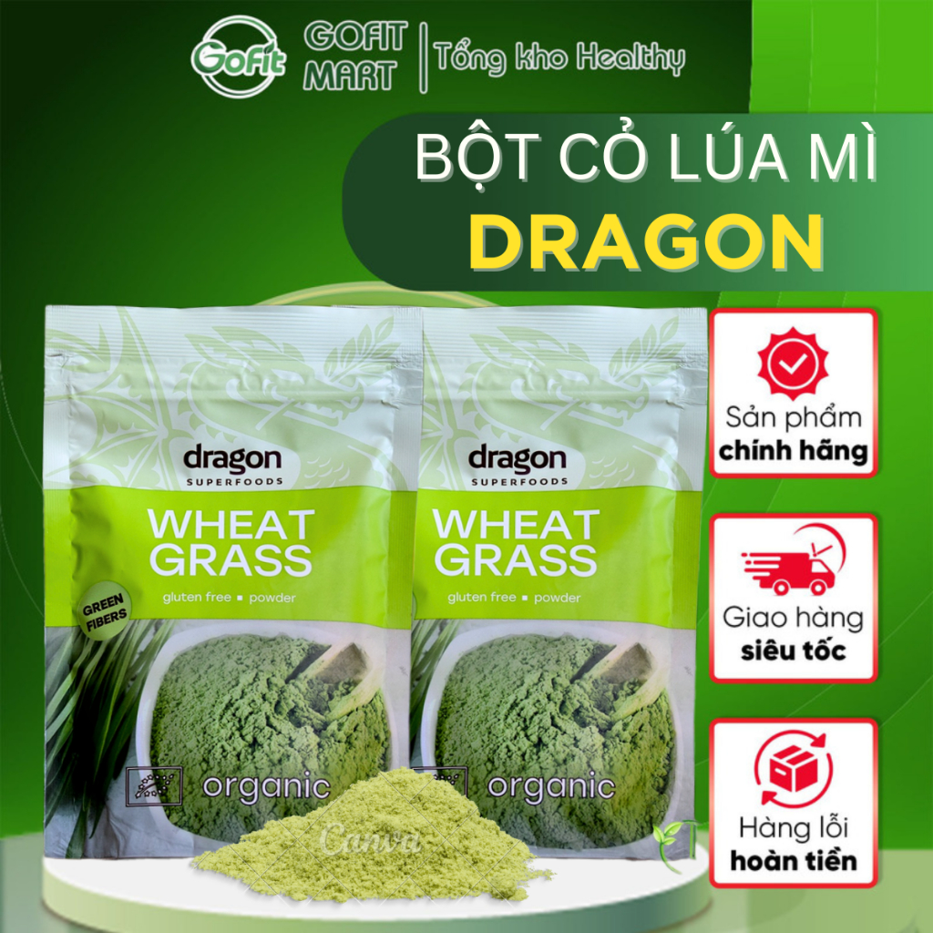 Bột Cỏ Lúa Mì Hữu Cơ Dragon Superfoods 150g – Bổ Sung Dinh Dưỡng Tự Nhiên