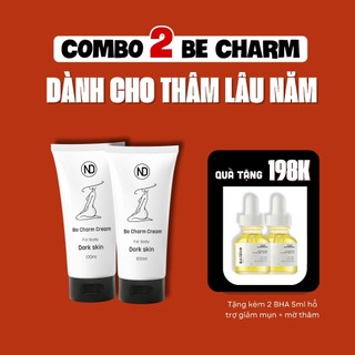 COMBO 2 TUÝP KEM GIẢM THÂM BE CHARM & 2 SERUM GIẢM MỤN BHA 5ML BY ND TIẾT KIỆM 100k