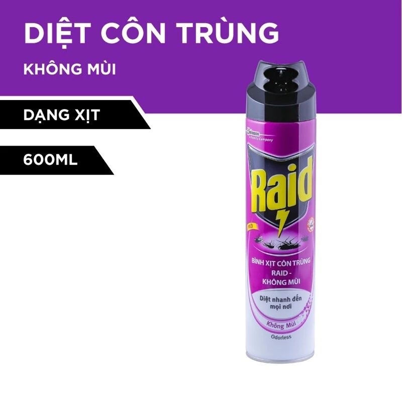 Xịt côn trùng Raid 600ml