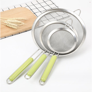 Dụng Cụ Lọc/ Tán/ Ray Cháo Cán Xanh Đường Kính 12 CM Hàng Đẹp, Chắc Chắn