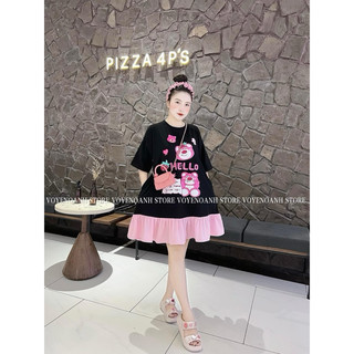 VÁY XUÔNG PHỐI CHÂN HÌNH CUTE