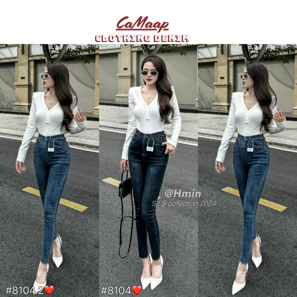 Quần Jeans Nữ Dáng Skinny Ôm CaMaap, Tôn dáng chân thon dài và vòng eo nhỏ, phối đồ đa dạng 8104-810
