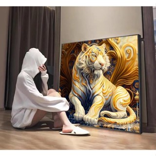  Tranh 12 con giáp Hổ Mèo Gà Rồng,... dán tường cao cấp decor phòng khách tăng vượng khí mang lại may mắn tài lộc 