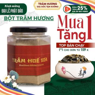 Bột Trầm Hương Huế Xưa, Trầm Hương Cao Cấp Đốt Xông Nhà Tẩy Uế Đồ Thờ Cúng Phong Thủy Thu Hút Nguồn Năng Lượng Tích Cực